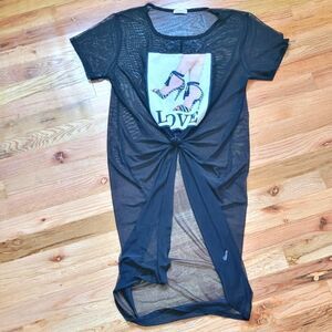 Fishnet Mesh Long Swim Cover or Streetwear 1X